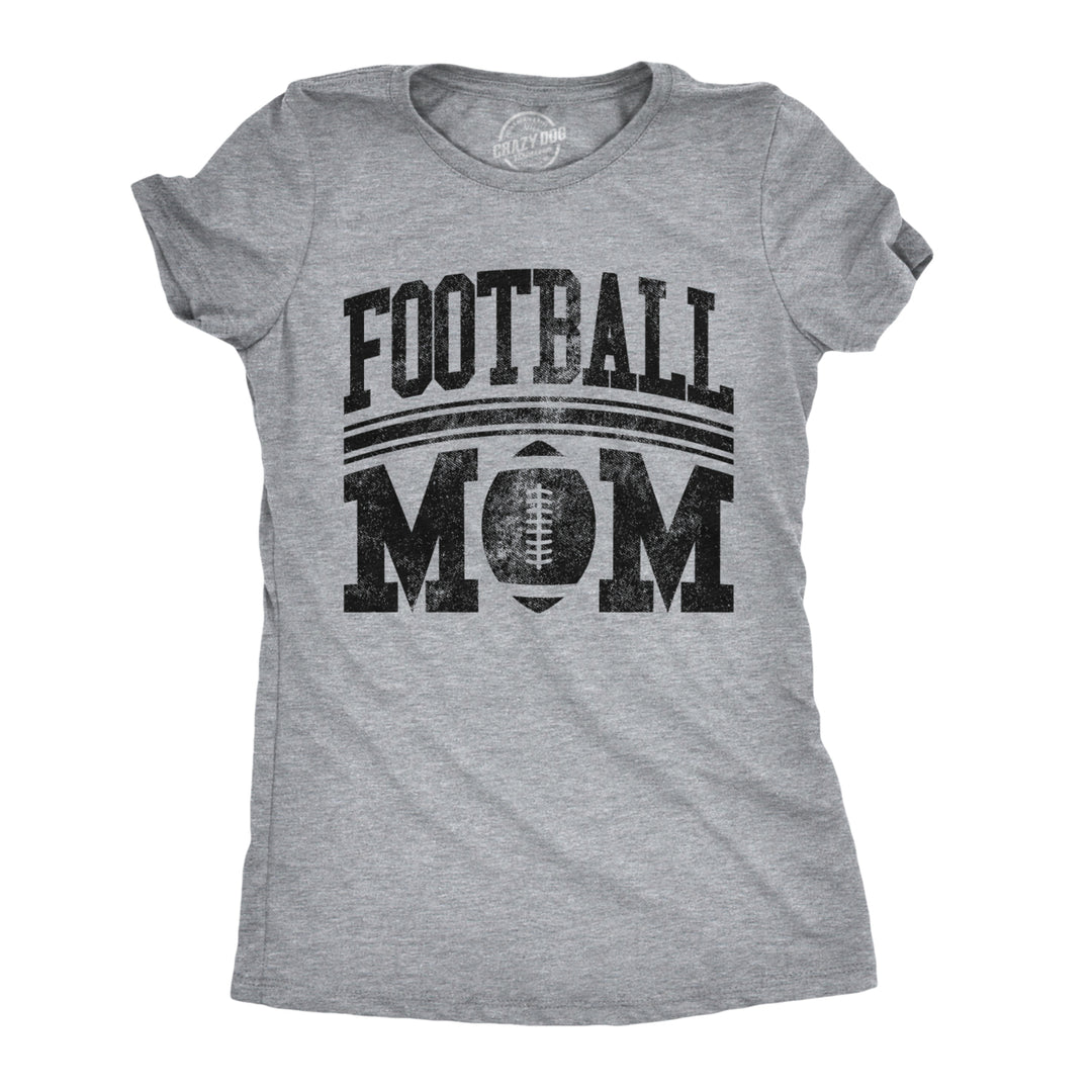 Womens Football Mom Tshirt Cute Sports Parent Tee For Ladies Image 1