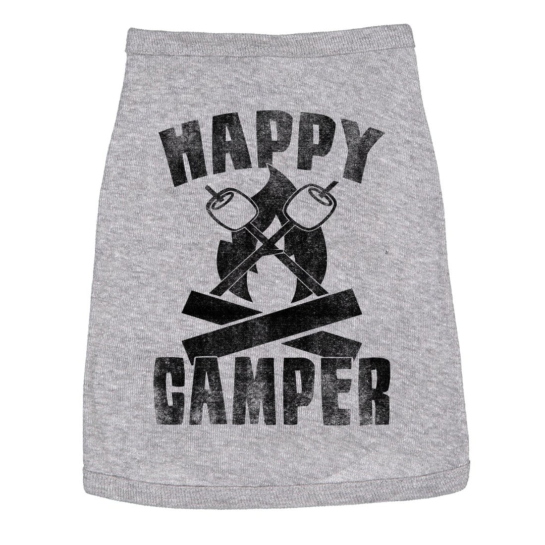 Dog Shirt Happy Camper Cute Outdoor Clothes For Family Pet Image 1