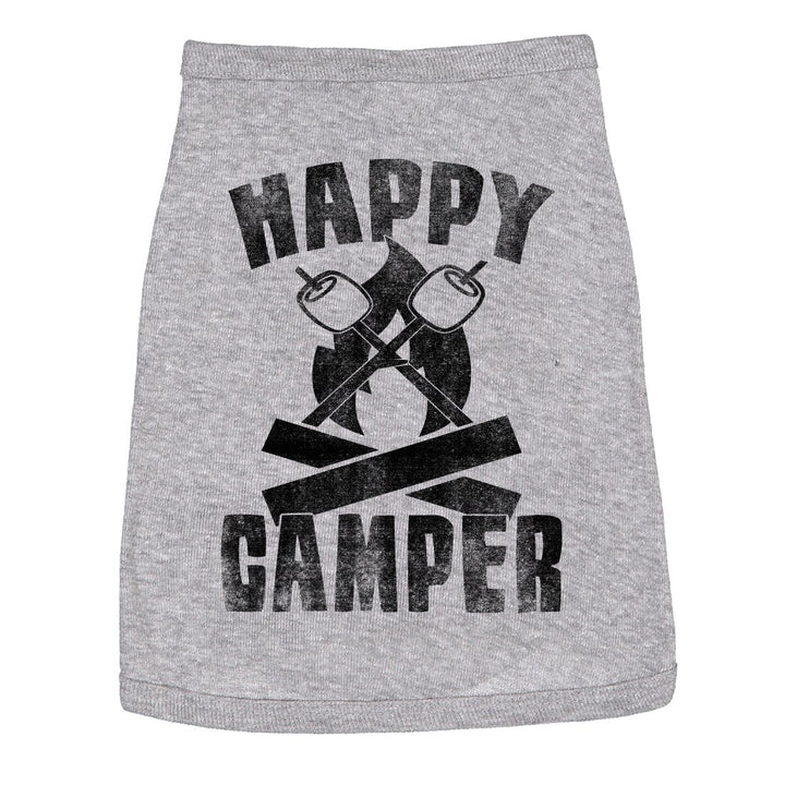 Dog Shirt Happy Camper Cute Outdoor Clothes For Family Pet Image 1