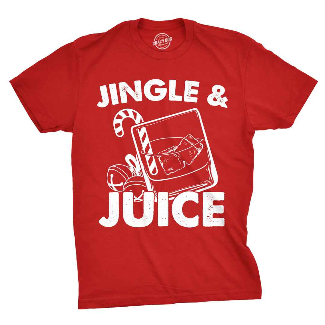 Mens Jingle And Juice T shirt Funny Santa Sarcastic Christmas Party Tee For Guys Image 1