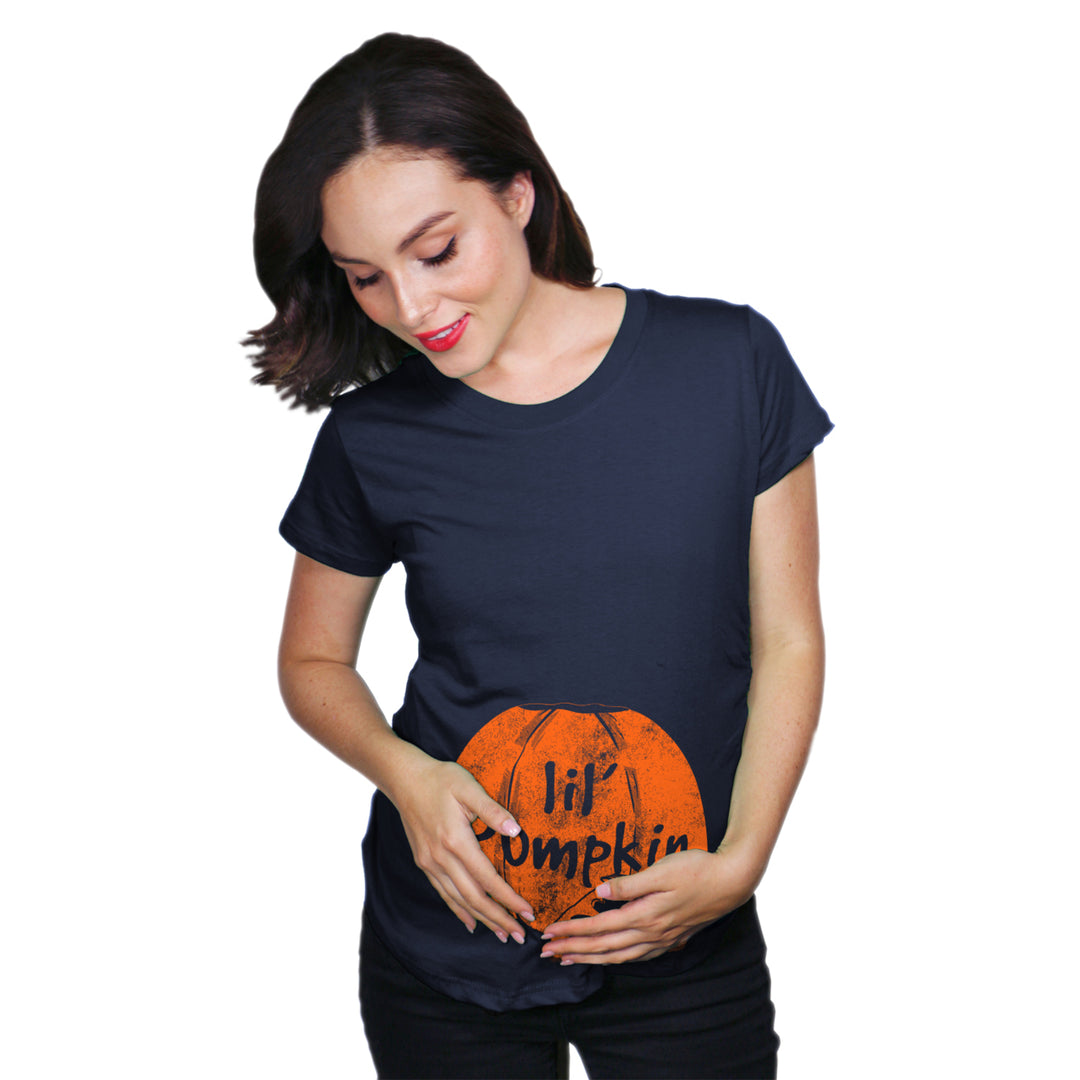 Maternity Lil Pumpkin Pie Pregnancy Tshirt Cute Thanksgiving Tee For Mom To Be Image 6