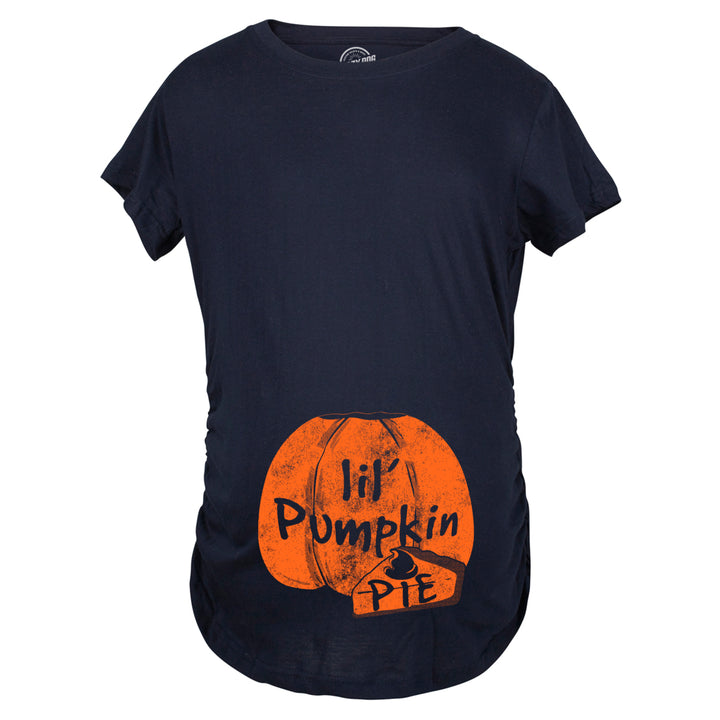 Maternity Lil Pumpkin Pie Pregnancy Tshirt Cute Thanksgiving Tee For Mom To Be Image 4