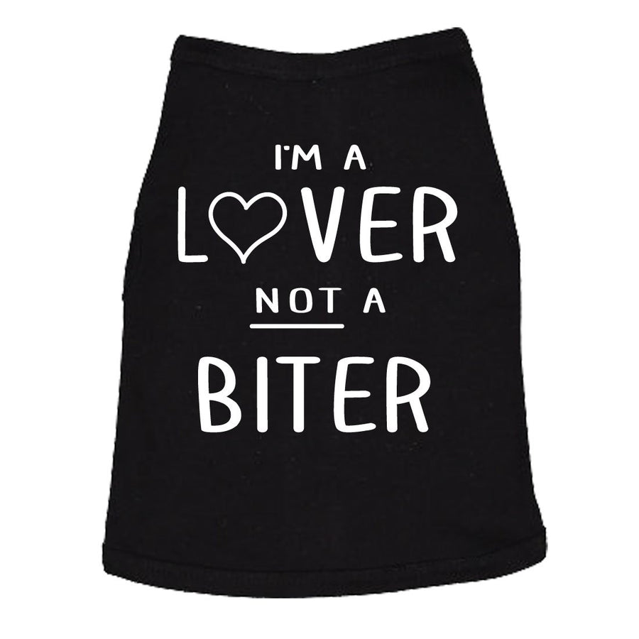 Dog Shirt Im A Lover Not A Biter Funny Clothes For Small Breed Daschund Corgi Image 1