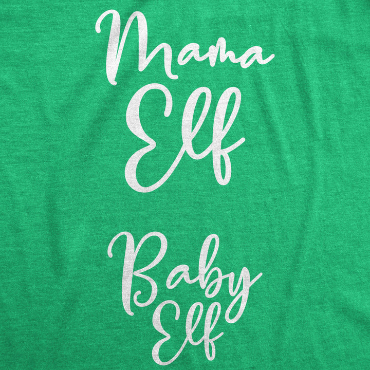 Maternity Mama Elf Baby Elf Pregancy Tshirt Cute Christmas Tee Image 4