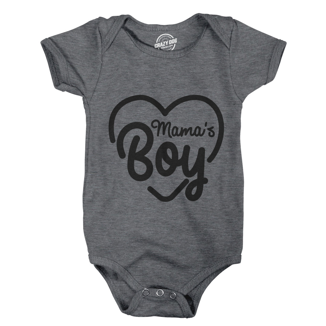 Creeper Mamas Boy Cute Funny Sarcastic Shower Baby Shirt Gift For Newborn Son Image 1