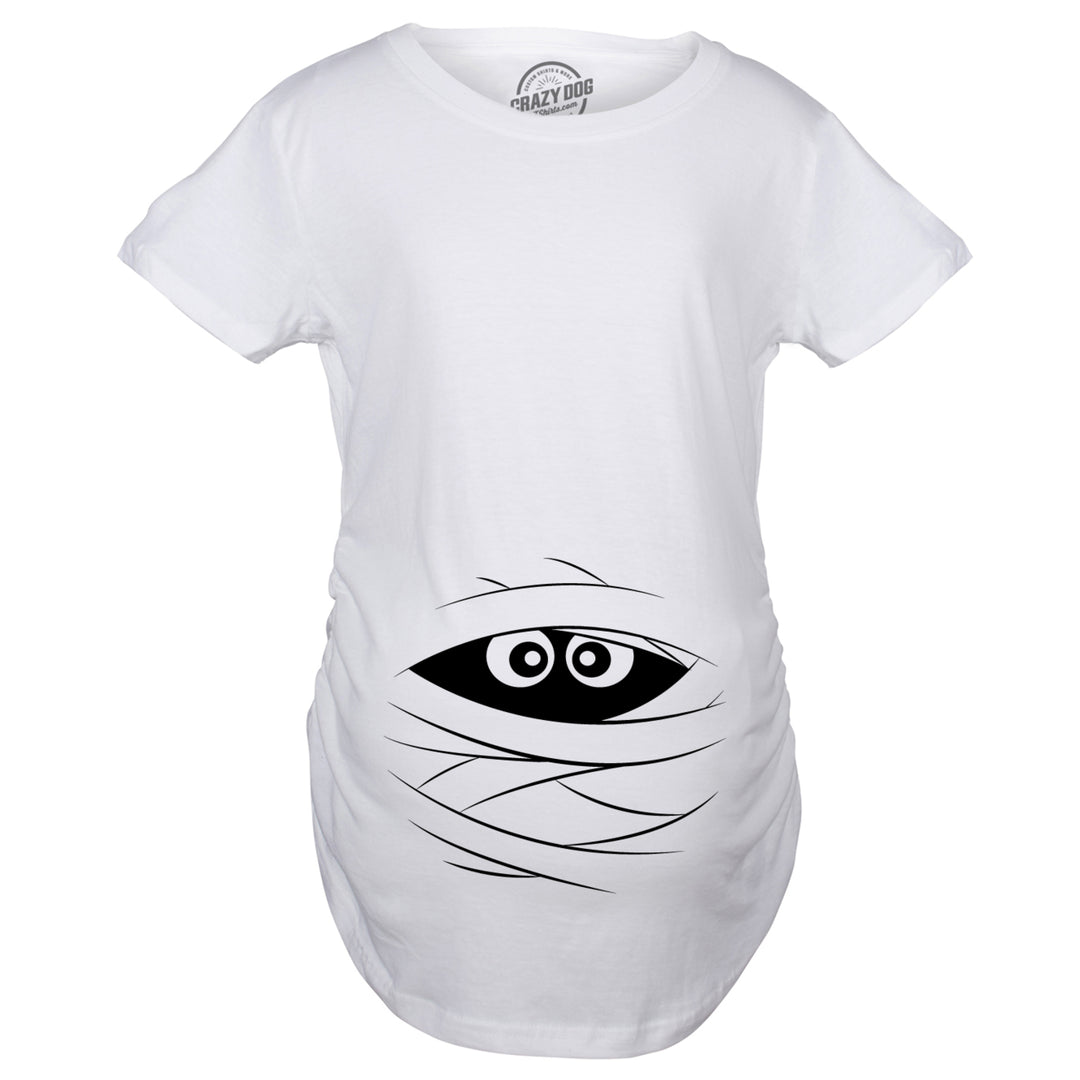 Maternity Peeking Mummy Tshirt Cute Funny Graphic Movie Pregnancy Tee Image 2