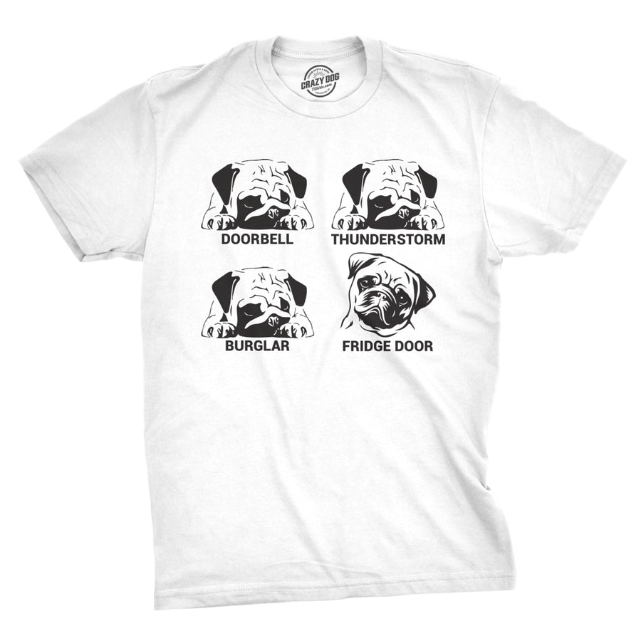 Mens Pug Faces T shirt Funny Perfect Pug Present Image 1