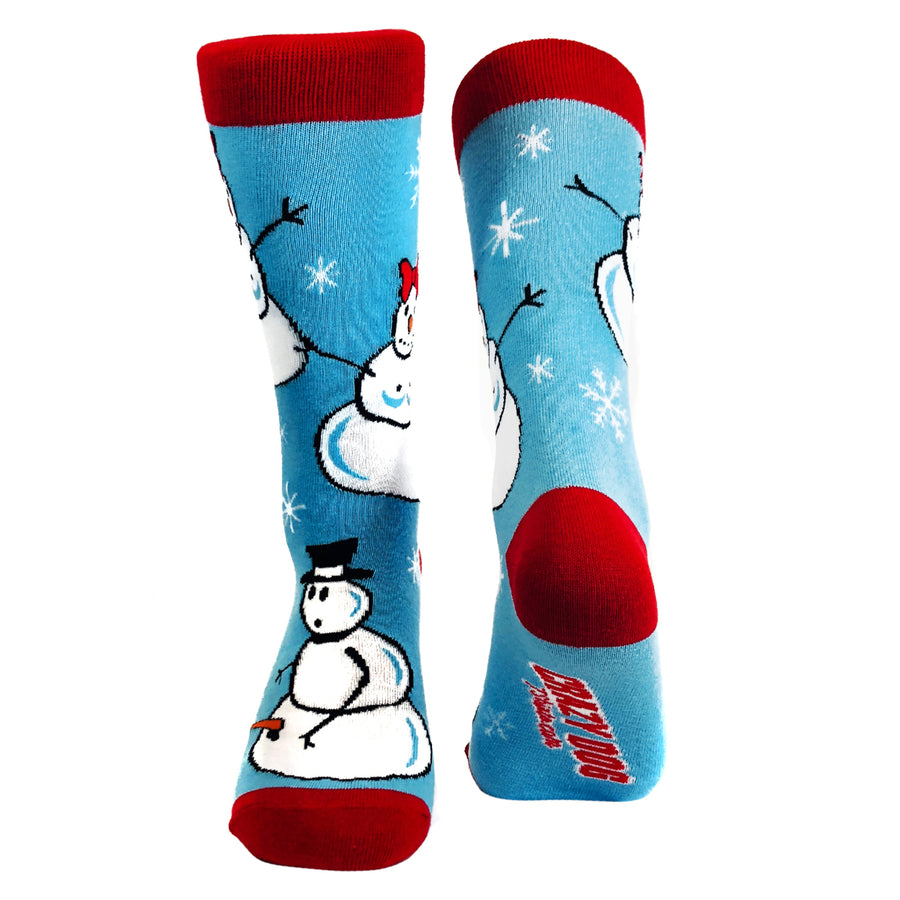 Snowman Holiday Adult Humor Funny Novelty Mens Christmas Socks Offensive Crazy Image 1