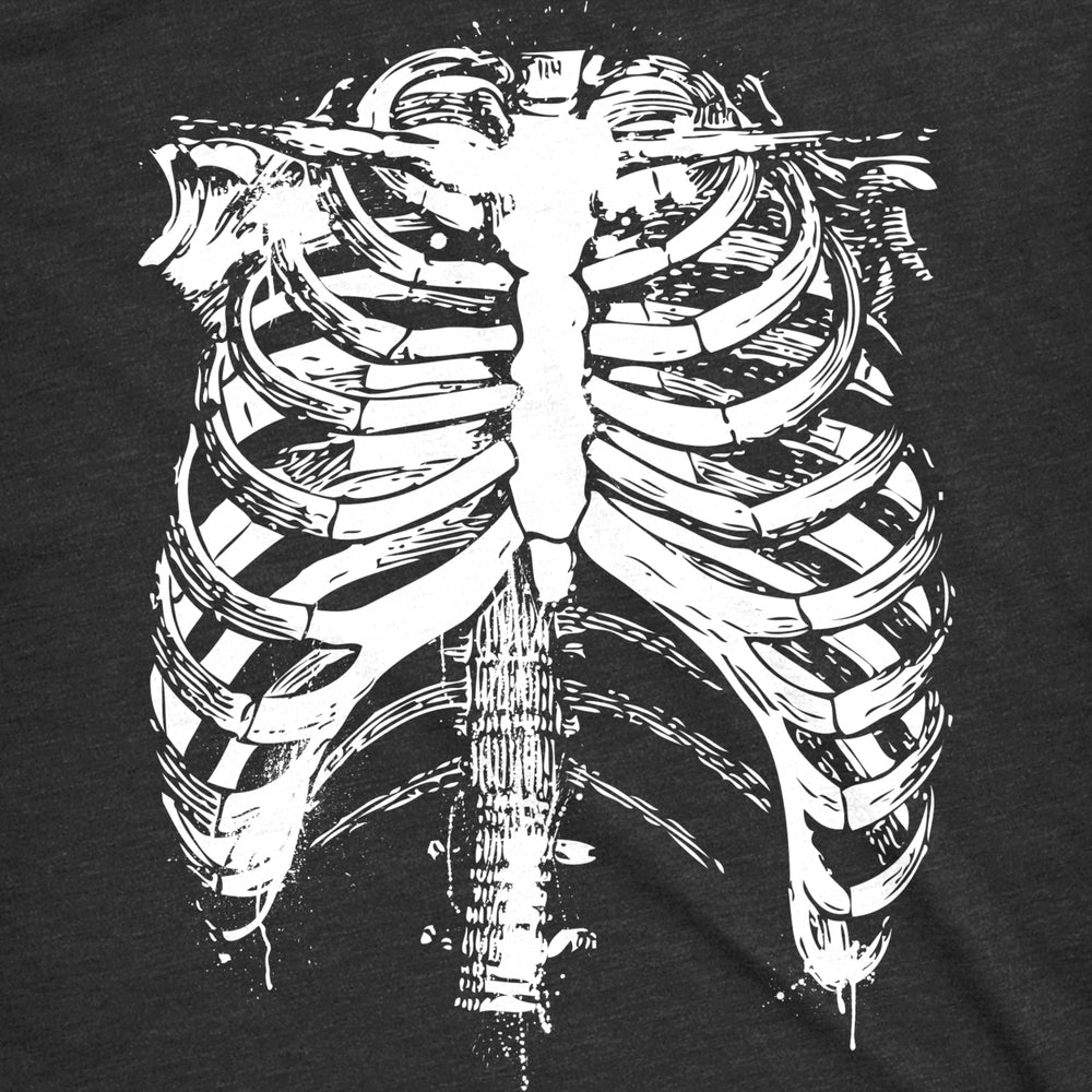 Womens Splattered Rib Cage Tshirt Cool Skeleton Halloween Costume Tee For Ladies Image 2