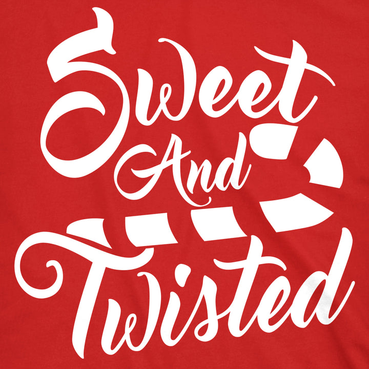 Mens Sweet And Twisted Tshirt Cute Funny Candycane Christmas Tee For Guys Image 2