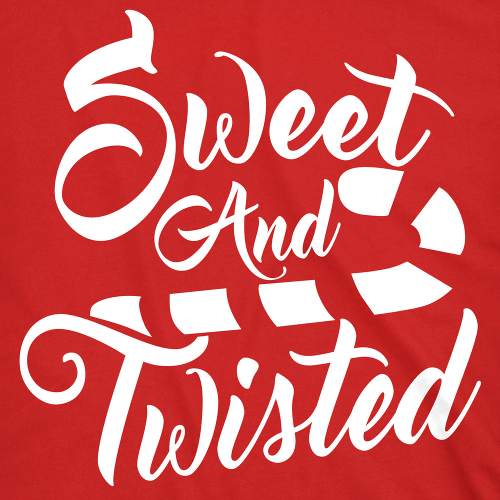 Womens Sweet And Twisted Tshirt Cute Funny Candycane Christmas Tee For Ladies Image 2