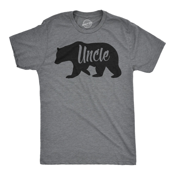 Mens Uncle Bear T Shirt Funny Shirt for Men Gift for Amazing Brother Graphic Image 1