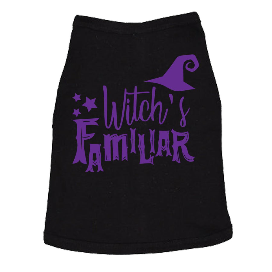 Dog Shirt Witchs Familiar Tshirt Funny Halloween Dog Clothes For Family Pet Image 1