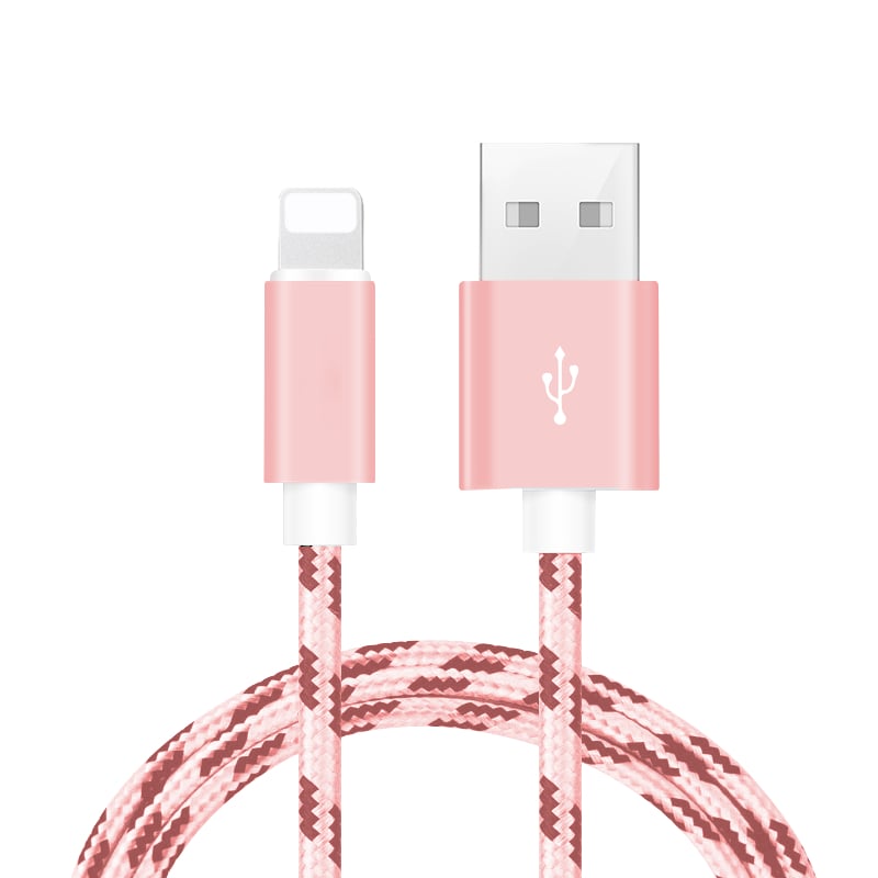 3-Pack: 10-ft. Durable Braided USB Charger Cord Cable for Apple iPhone 678 Image 1