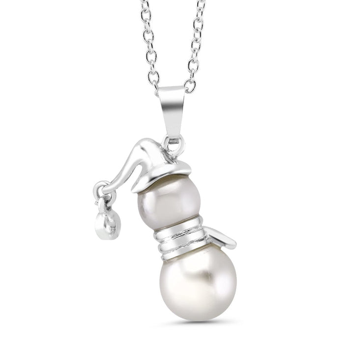 FreshWater Pearl Drop Snowman Necklace Image 1