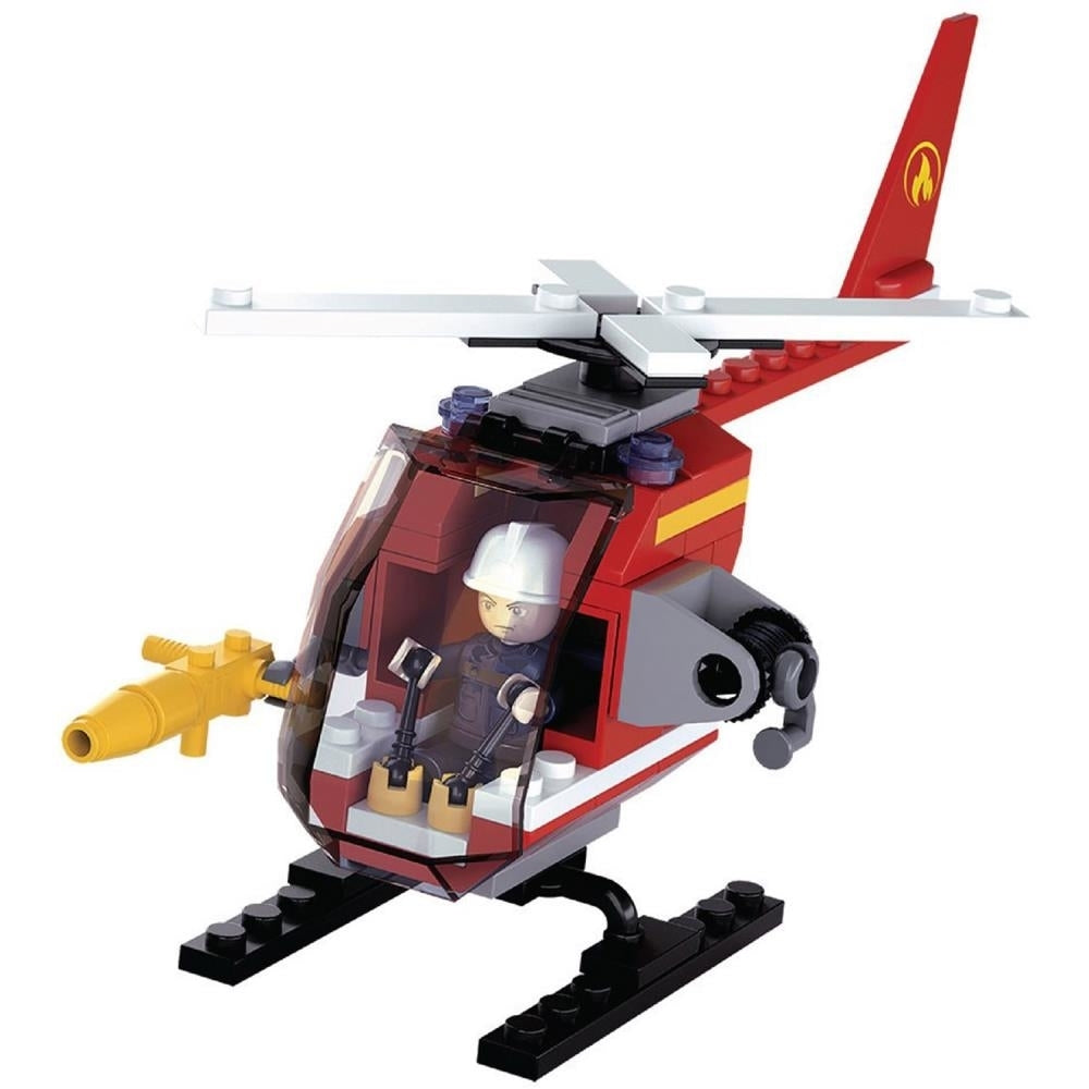 Sluban Kids SLU08605 Fire Helicopter Building Blocks 80 Pcs set Building Toy Fire Helicopter Image 2