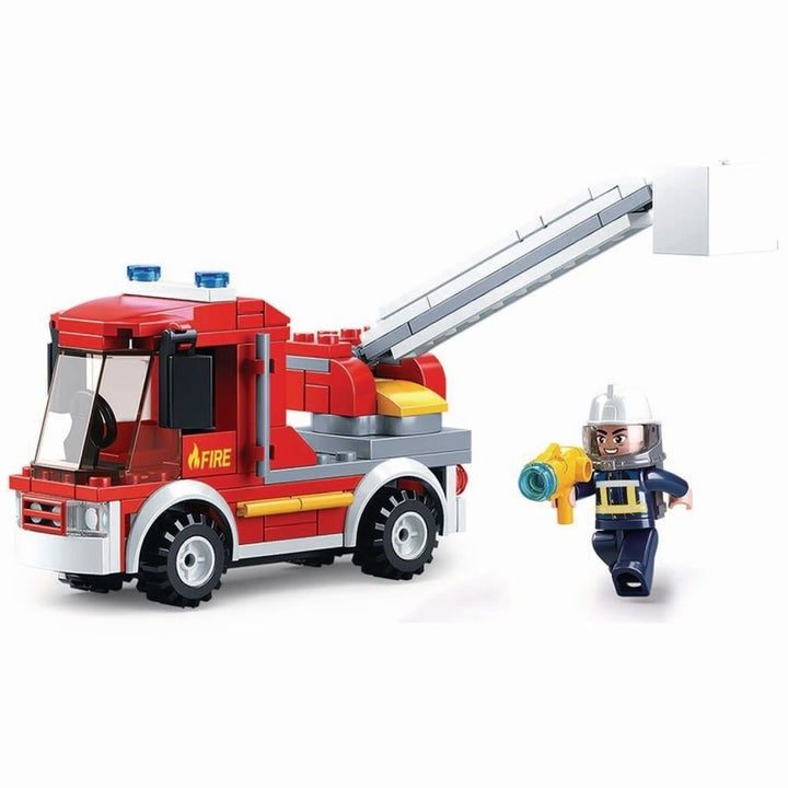 Sluban Kids SLU08611 Fire Truck Building Blocks 136 Pcs set Building Toy Fire Vehicle Image 1