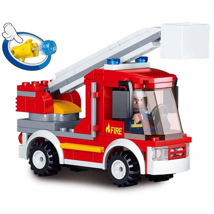 Sluban Kids SLU08611 Fire Truck Building Blocks 136 Pcs set Building Toy Fire Vehicle Image 4
