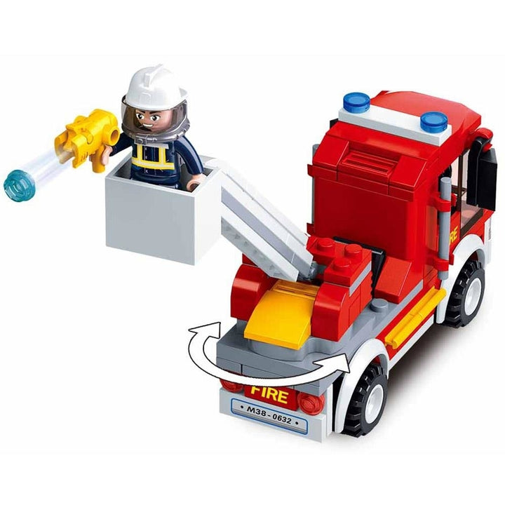 Sluban Kids SLU08611 Fire Truck Building Blocks 136 Pcs set Building Toy Fire Vehicle Image 4