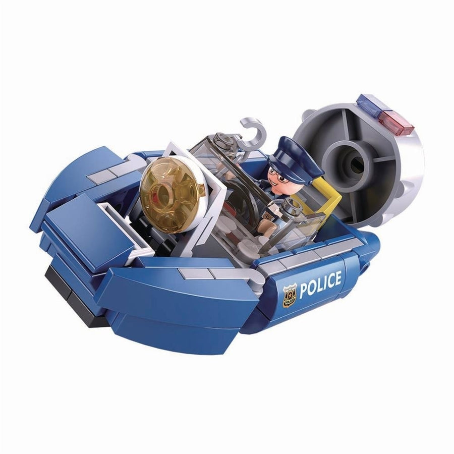 Sluban Kids SLU08623 Police Boat Hoovercraft Building Blocks 74 Pcs set Building Toy Police Boat Image 1