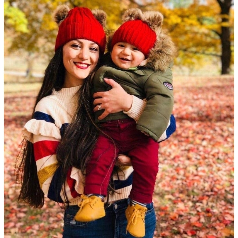 2-Piece Mom and Baby Parent-Child Hat Image 2