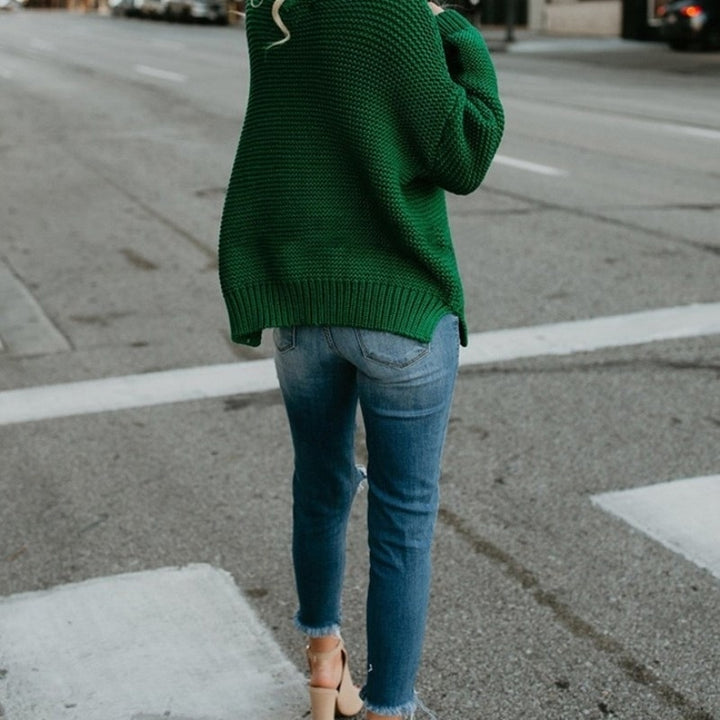 Womens Fashion Long Sleeve Turtleneck Sweater Image 9