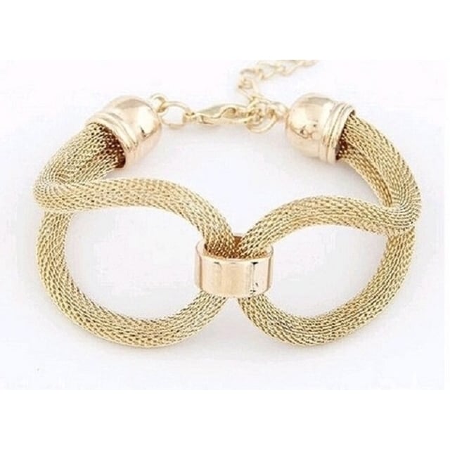 18k Gold Filled Popcorn Mesh Bangle bracelet Image 1