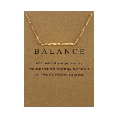 Gold Filled High Polish Finsh Balance Beam Choker Statement Necklace Image 2