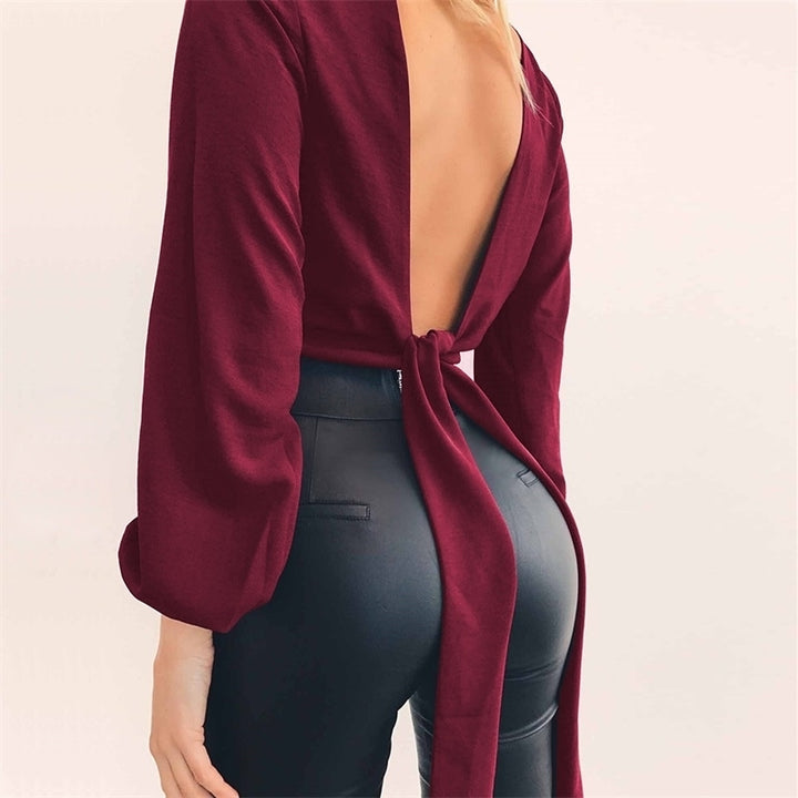 Sexy Slim Fit Long Sleeve Top Image 4