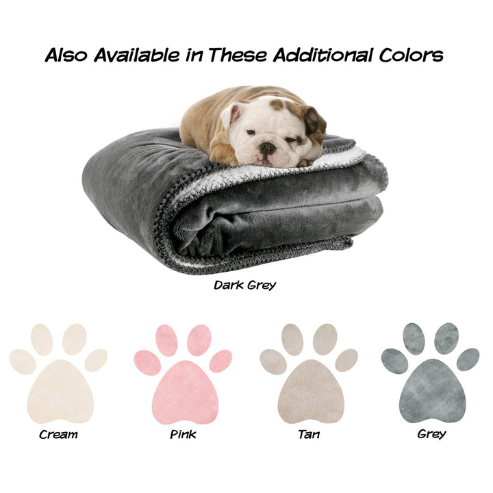 Gray Waterproof Pet Blanket 60 x 50 Soft Plush Throw Protects Couch Chair Car Bed from Spills Stains or faux-Machine Image 8