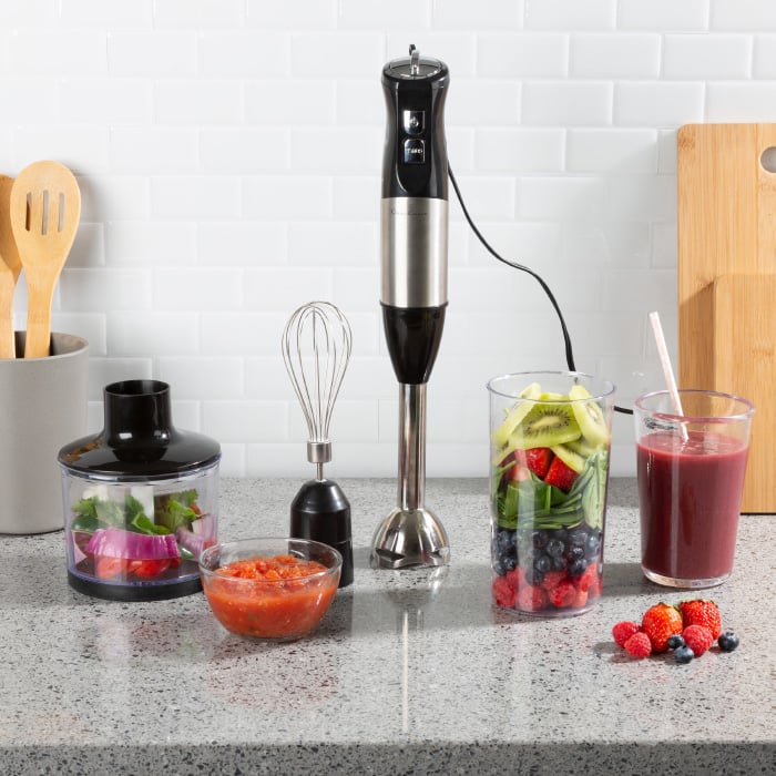 Classic Cuisine 4-In-1 Stainless Steel Immersion Blender Set Image 2