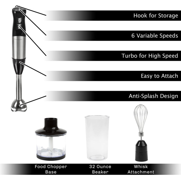 Classic Cuisine 4-In-1 Stainless Steel Immersion Blender Set Image 4