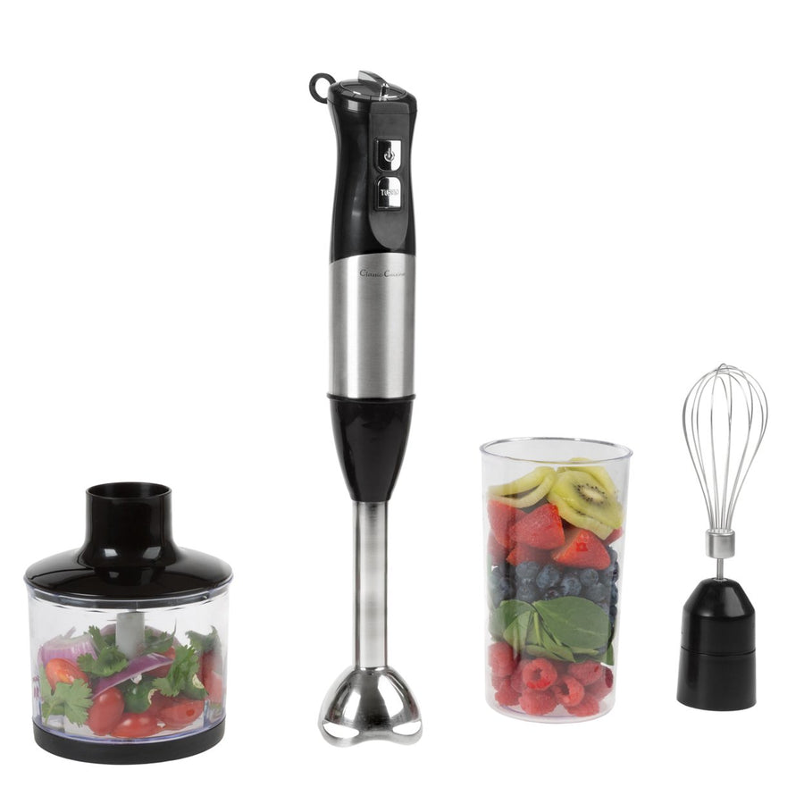 Classic Cuisine 4-In-1 Stainless Steel Immersion Blender Set Image 1