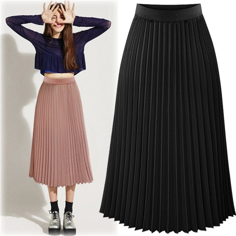 Chiffon Skirt Slim Pleated Skirt Image 1
