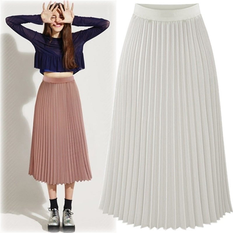 Chiffon Skirt Slim Pleated Skirt Image 2
