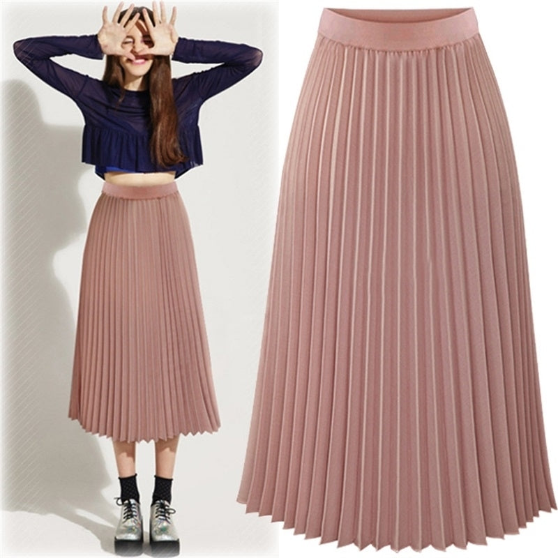 Chiffon Skirt Slim Pleated Skirt Image 3