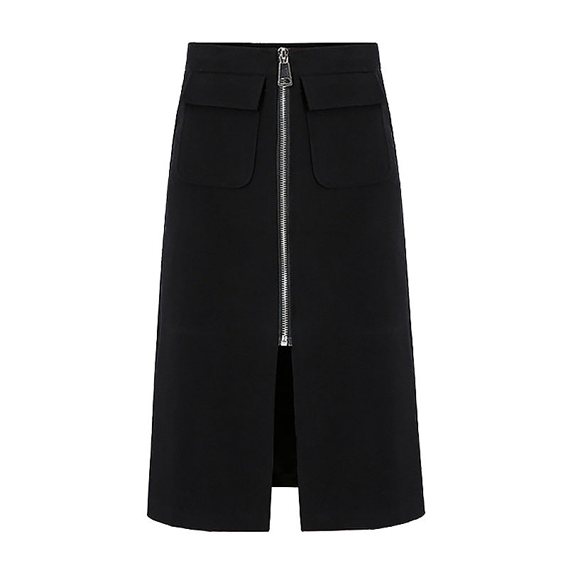 Zipper Pocket Tie Casual Skirt Image 2