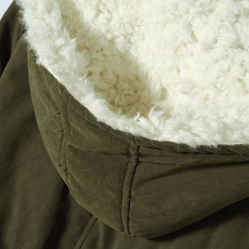 Long-sleeve Cashmere Coat In Cotton Jacket Image 4