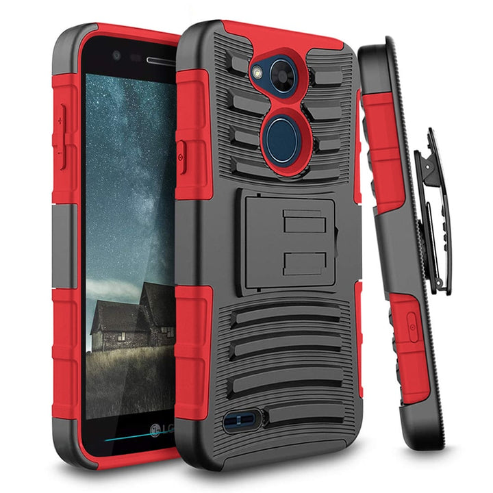 LG X Power 3 X Power 2 LV7 Fiesta X Holster Case with Kickstand and Belt Clip Image 3