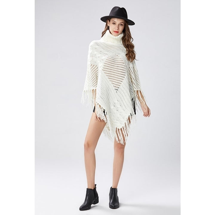 Female Cloak Tassel Bat Shirt Loose Coat Image 4