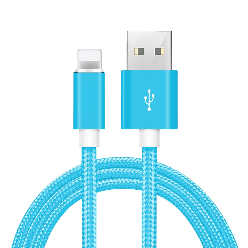 6FT Heavy Duty Braided 8 Pin USB Charger Cable for Apple iPhone and iPad Image 1