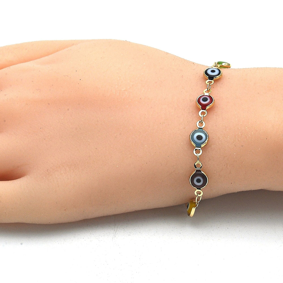 Gold Filled Evil Eye Multi Color Bracelet 8 Image 3