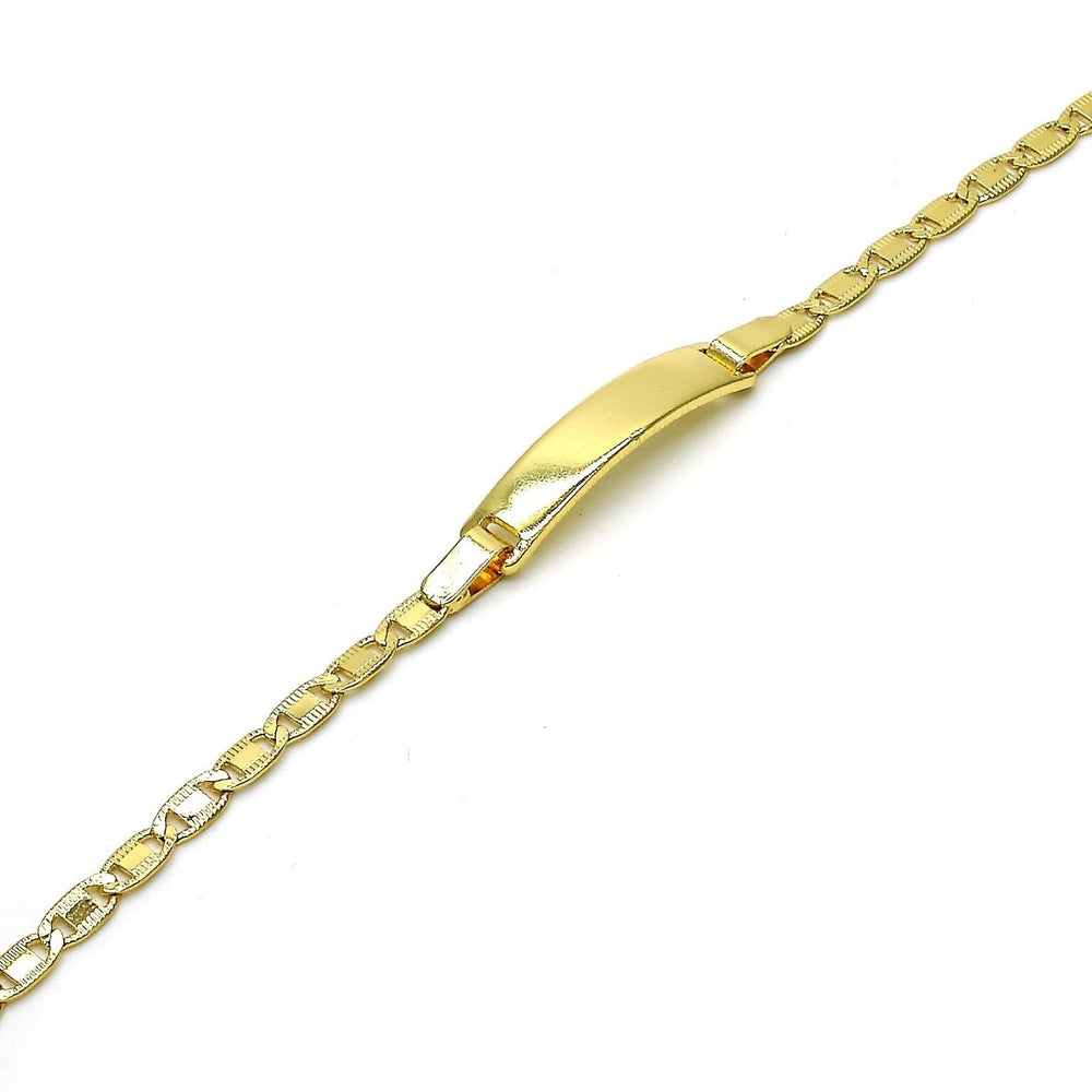 14K Gold Filled Mariner Mariner ID Bracelet,Polished Finish,Golden Tone 6 Image 2