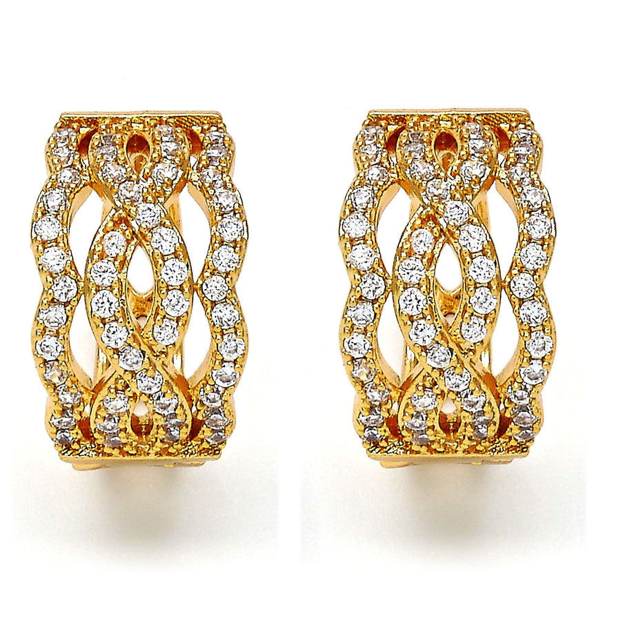 Gold Diamond Accent Earrings Image 1