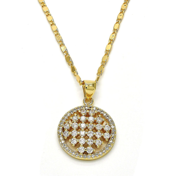 GOLD Filled High Polish Finsh PENDANT NECKLACE WITH DIAMOND ACCENT Image 2