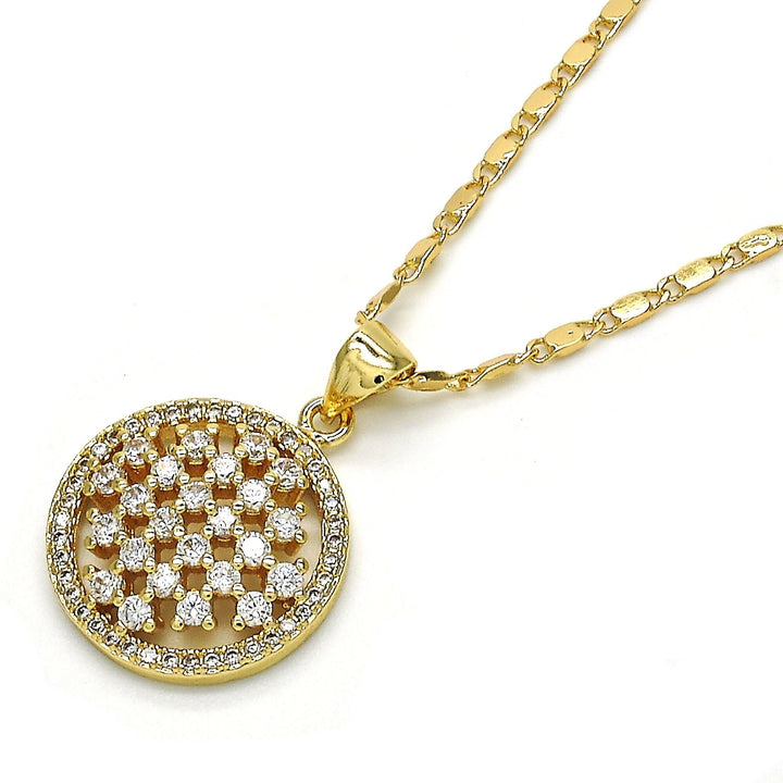 GOLD Filled High Polish Finsh PENDANT NECKLACE WITH DIAMOND ACCENT Image 3