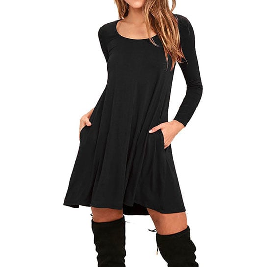 Solid Color Casual Swing Dress Image 8