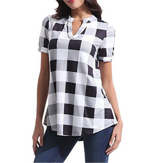 Plaid Casual Short Sleeve Shirt Image 2