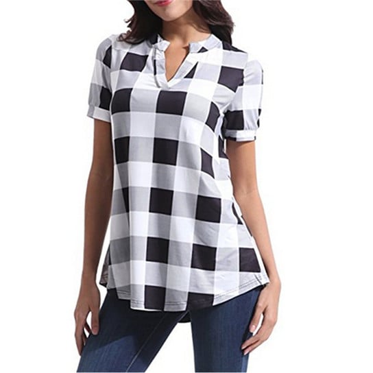 Plaid Casual Short Sleeve Shirt Image 1