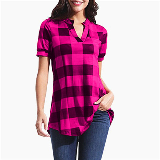 Plaid Casual Short Sleeve Shirt Image 4